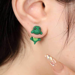 Dinosaur Earrings Mini Metal Funny Women's Accessories