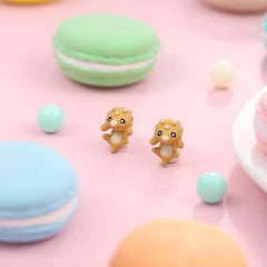 Dinosaur Earrings Mini Metal Funny Women's Accessories
