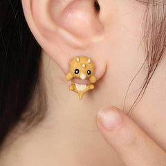 Dinosaur Earrings Mini Metal Funny Women's Accessories