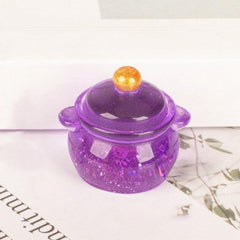 2pcs Dollhouse Micro Sequin Pots Kids DIY Decoration Kitchen Toys