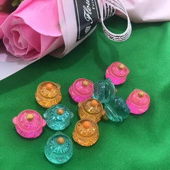 2pcs Dollhouse Micro Sequin Pots Kids DIY Decoration Kitchen Toys