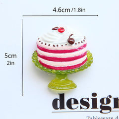 Mini Food Magnets Set - Croissant, Hamburger, Cake Resin DIY Kit