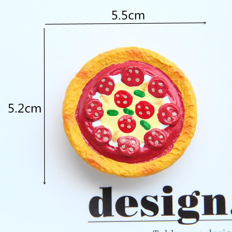 Mini Food Magnets Set - Croissant, Hamburger, Cake Resin DIY Kit