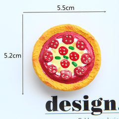 Mini Food Magnets Set - Croissant, Hamburger, Cake Resin DIY Kit