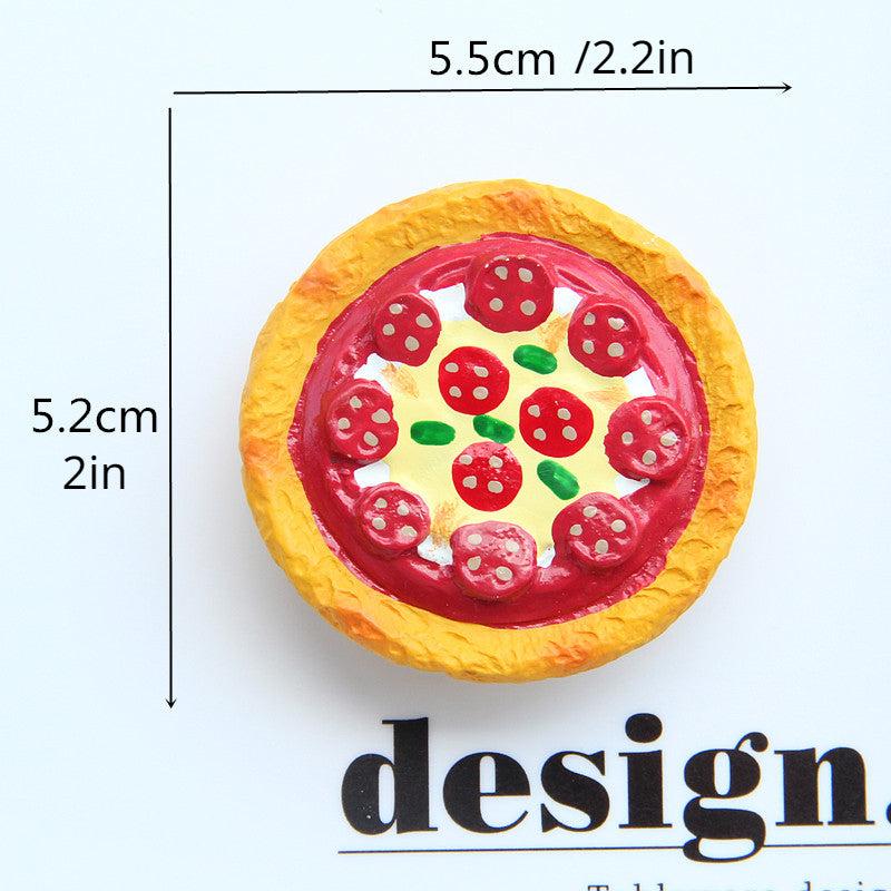 Mini Food Magnets Set - Croissant, Hamburger, Cake Resin DIY Kit