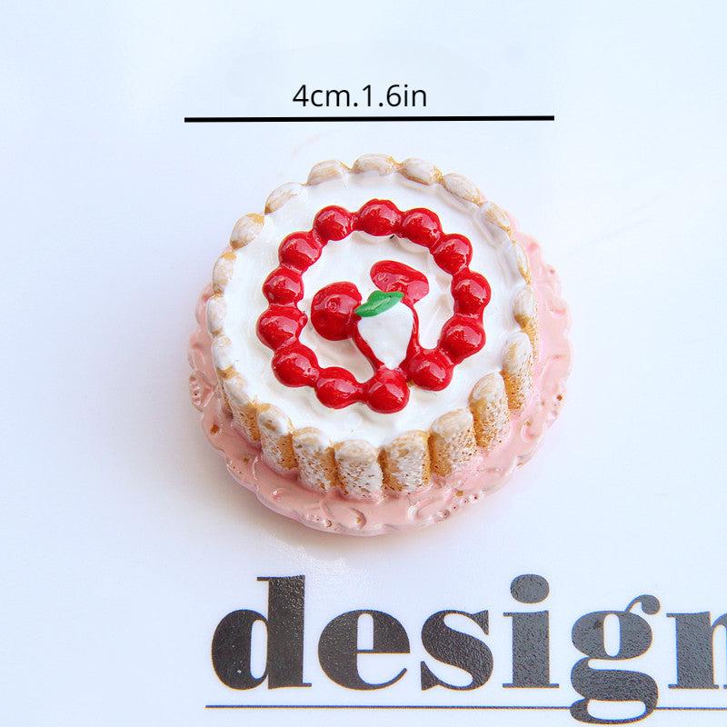 Mini Food Magnets Set - Croissant, Hamburger, Cake Resin DIY Kit