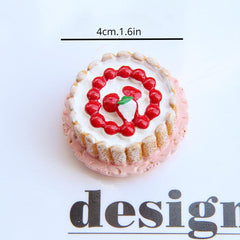 Mini Food Magnets Set - Croissant, Hamburger, Cake Resin DIY Kit