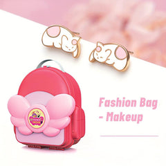 Kids Mini Backpack Toy Hair Dryer Makeup Set