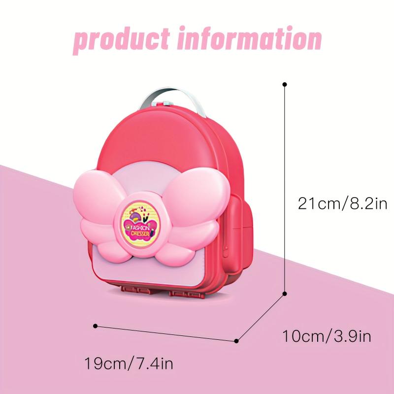 Kids Mini Backpack Toy Hair Dryer Makeup Set