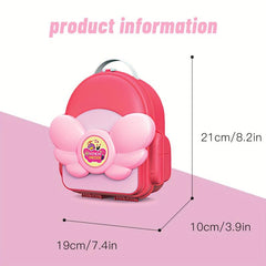 Kids Mini Backpack Toy Hair Dryer Makeup Set