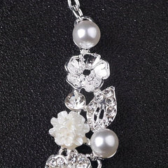 Bridal Set Chain Wedding Necklace Earrings Set Wedding Dress Jewelry