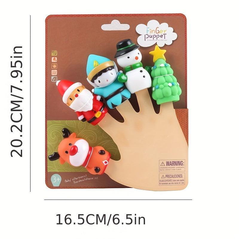 Christmas Finger Cover Enamel Mini Doll Toy Parent Child Interaction
