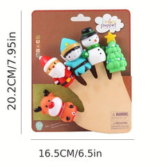 Christmas Finger Cover Enamel Mini Doll Toy Parent Child Interaction
