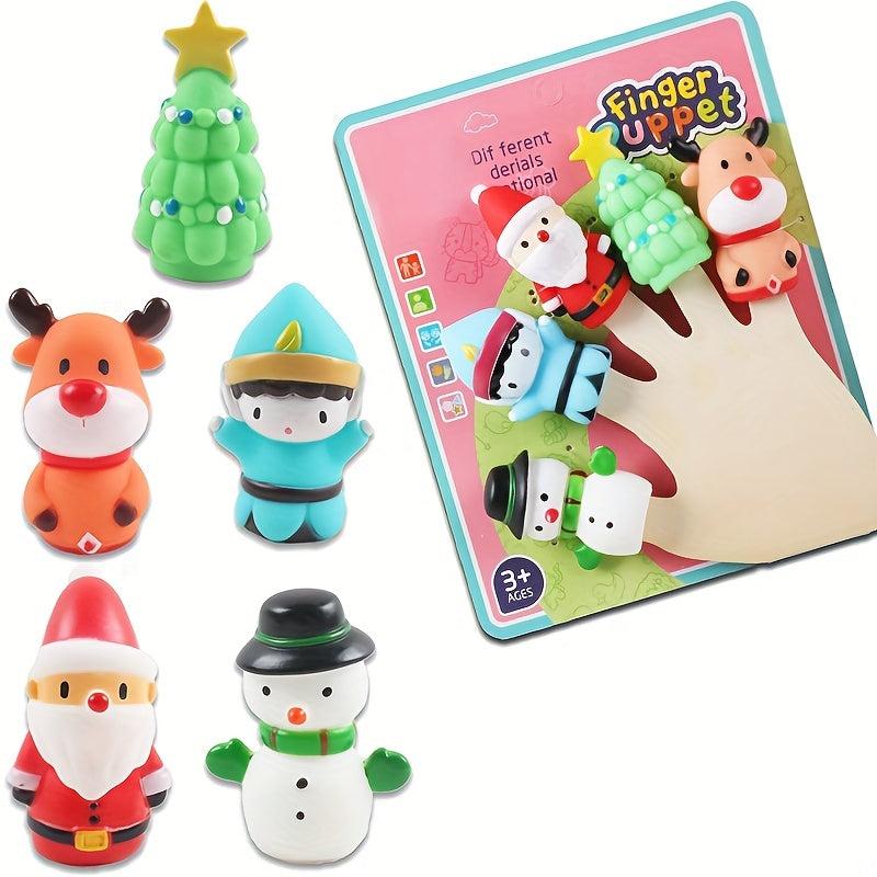 Christmas Finger Cover Enamel Mini Doll Toy Parent Child Interaction