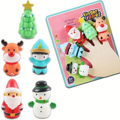 Christmas Finger Cover Enamel Mini Doll Toy Parent Child Interaction