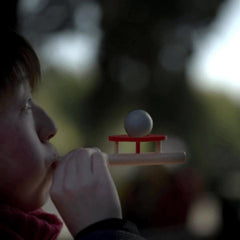 Wooden Ball Blowing Game for Kids - Lung Capacity Fun Game