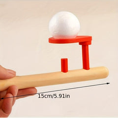 Wooden Ball Blowing Game for Kids - Lung Capacity Fun Game