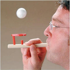 Wooden Ball Blowing Game for Kids - Lung Capacity Fun Game