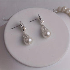Bridal Jewelry Set Beads Rhinestone Necklace Earrings Stage Performance Chain