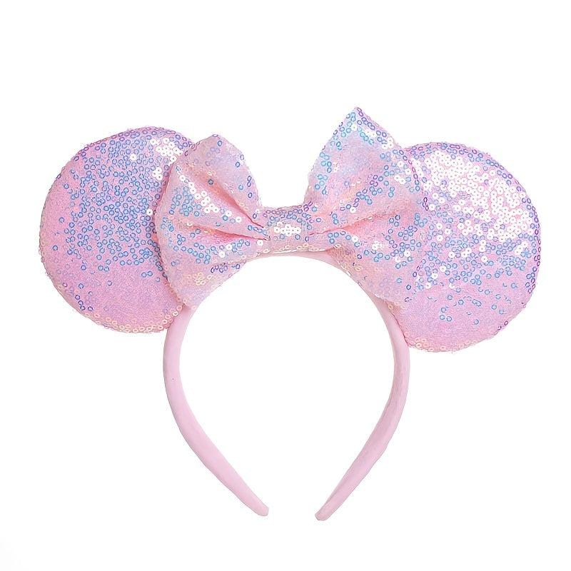 Sparkling Large Mouse Ears Headband Big Bow Hairband Ladies Party Head Band