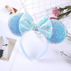 Sparkling Large Mouse Ears Headband Big Bow Hairband Ladies Party Head Band