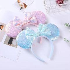 Sparkling Large Mouse Ears Headband Big Bow Hairband Ladies Party Head Band