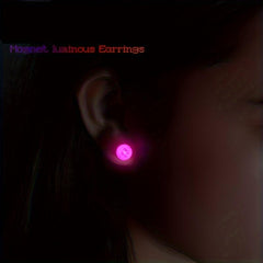 2PCS LED Magnet Earrings Party Colorful Earrings, No Ear Holes