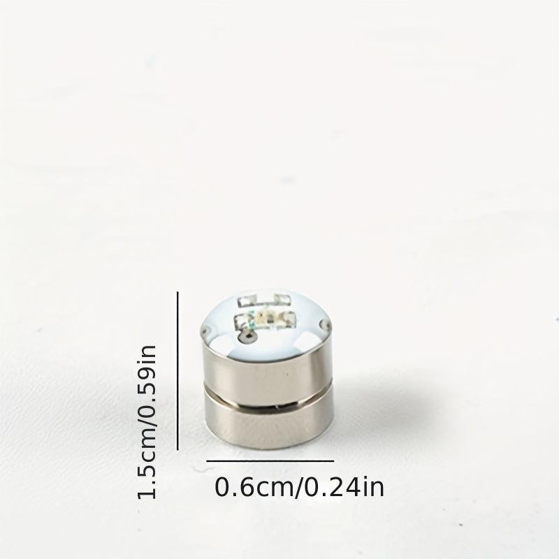 2PCS LED Magnet Earrings Party Colorful Earrings, No Ear Holes