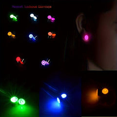 2PCS LED Magnet Earrings Party Colorful Earrings, No Ear Holes