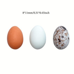 10pcs DIY Resin Egg Duck Quail Micro Food Play Mini Model Toy