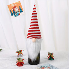 Christmas Wine Bottle Caps Decoration Knitted Red Wine Bags
