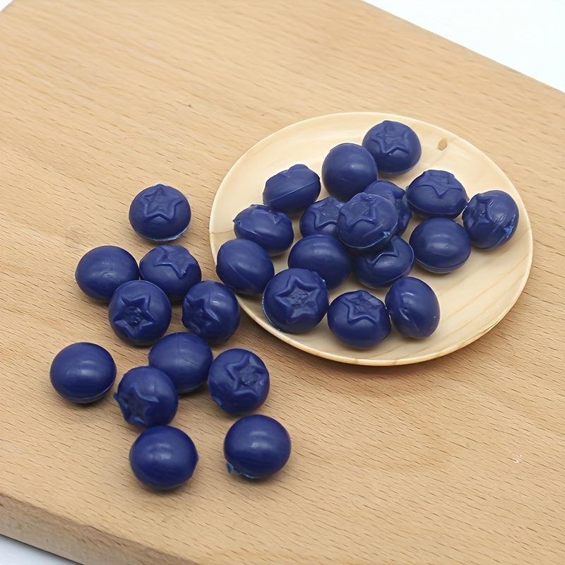 Mini Simulation Blueberries PVC Fruit DIY Phone Case Cream Glue Material