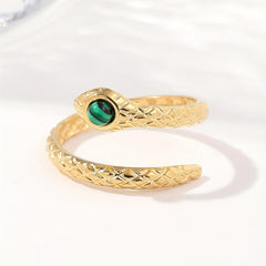 Snake Ring Youth Forever Retro Classic Unisex Stainless Steel Open Ring