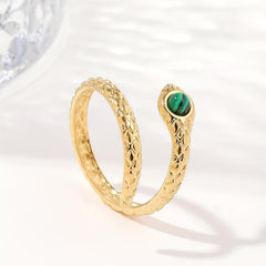Snake Ring Youth Forever Retro Classic Unisex Stainless Steel Open Ring