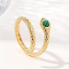 Snake Ring Youth Forever Retro Classic Unisex Stainless Steel Open Ring