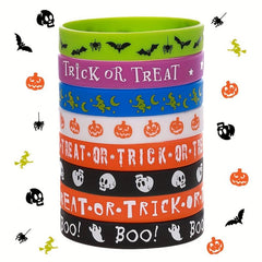Halloween Silicone Bracelet 8pcs Set Party Supplies