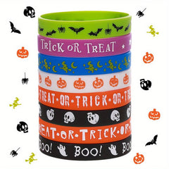 Halloween Silicone Bracelet 8pcs Set Party Supplies