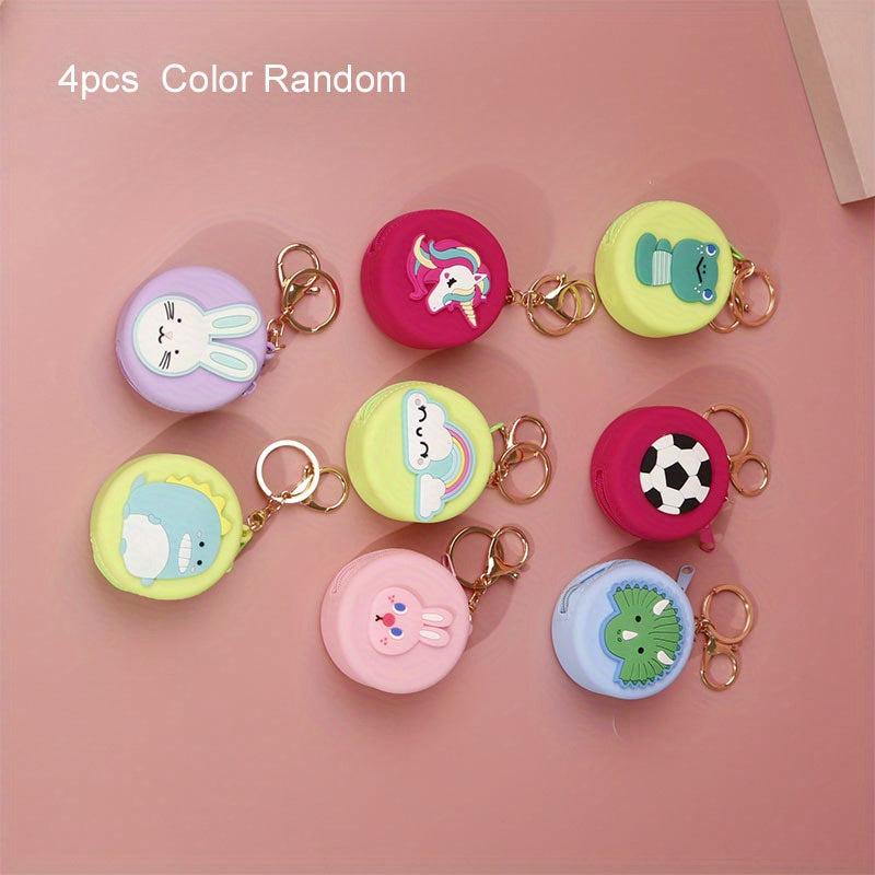 4pcs Silicone Zero Wallets Backpack Pendants Bags