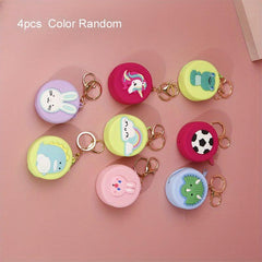 4pcs Silicone Zero Wallets Backpack Pendants Bags