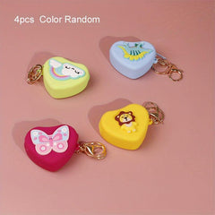 4pcs Silicone Zero Wallets Backpack Pendants Bags