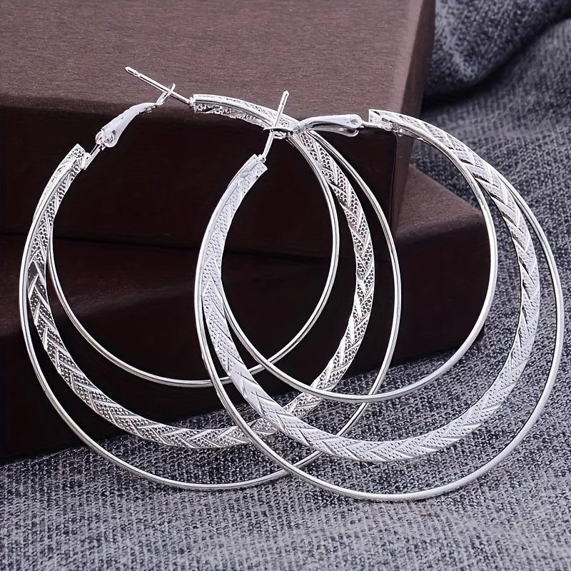 Stunning Large Round Hoop Earrings - Ideal Birthday Gift for Her