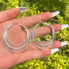 Stunning Large Round Hoop Earrings - Ideal Birthday Gift for Her