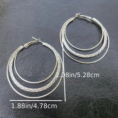 Stunning Large Round Hoop Earrings - Ideal Birthday Gift for Her