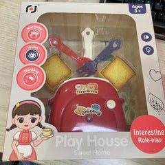 Kids' Home Game Coffee & Bread Machine Set, Battery-Operated