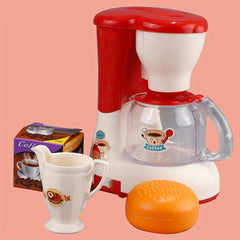Kids' Home Game Coffee & Bread Machine Set, Battery-Operated
