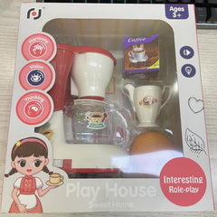 Kids' Home Game Coffee & Bread Machine Set, Battery-Operated