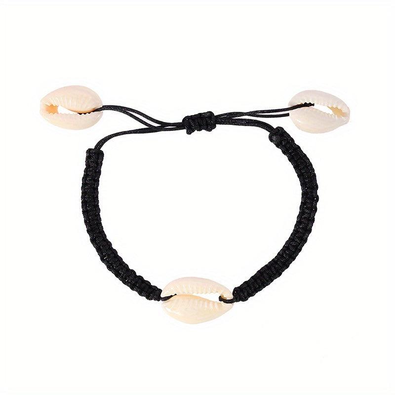 Ocean Beach Shell Braided Rope Bracelet Female Tide Adjustable