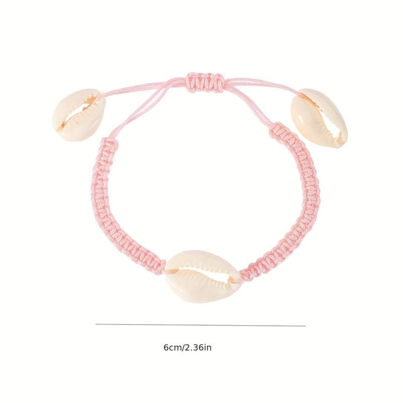Ocean Beach Shell Braided Rope Bracelet Female Tide Adjustable