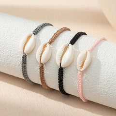 Ocean Beach Shell Braided Rope Bracelet Female Tide Adjustable