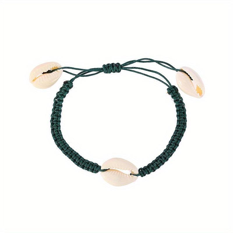Ocean Beach Shell Braided Rope Bracelet Female Tide Adjustable